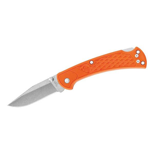 Briceag 112 SLIM SELECT Portocaliu Buck - Oțel 420HC, Mâner Nylon, Backlock