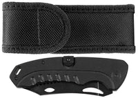 Briceag 2 in 1 Negru FoxOutdoor - Lame 3Cr13MoV, Mâner G10