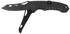 Briceag 2 in 1 Negru FoxOutdoor - Lame 3Cr13MoV, Mâner G10
