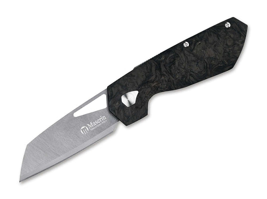 Briceag 373 Knife Tungsten CF Black Maserin- Lama Tungsten, Maner Fat Carbon
