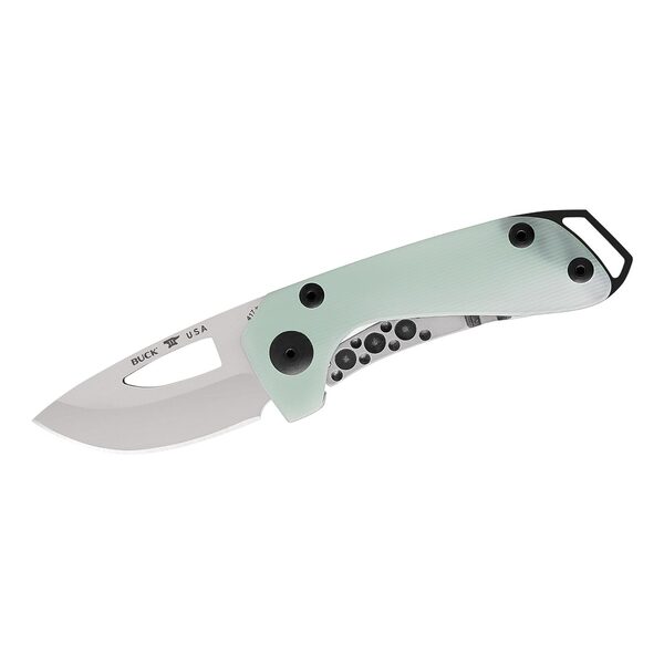 Briceag 417 BUDGIE Verde Buck - Oțel 7Cr17MoV/S35VN, Linerlock, Mâner G-10
