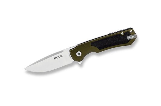 Briceag 714 STINGER Negru Buck - Oțel D2, Framelock, Mâner Aluminiu