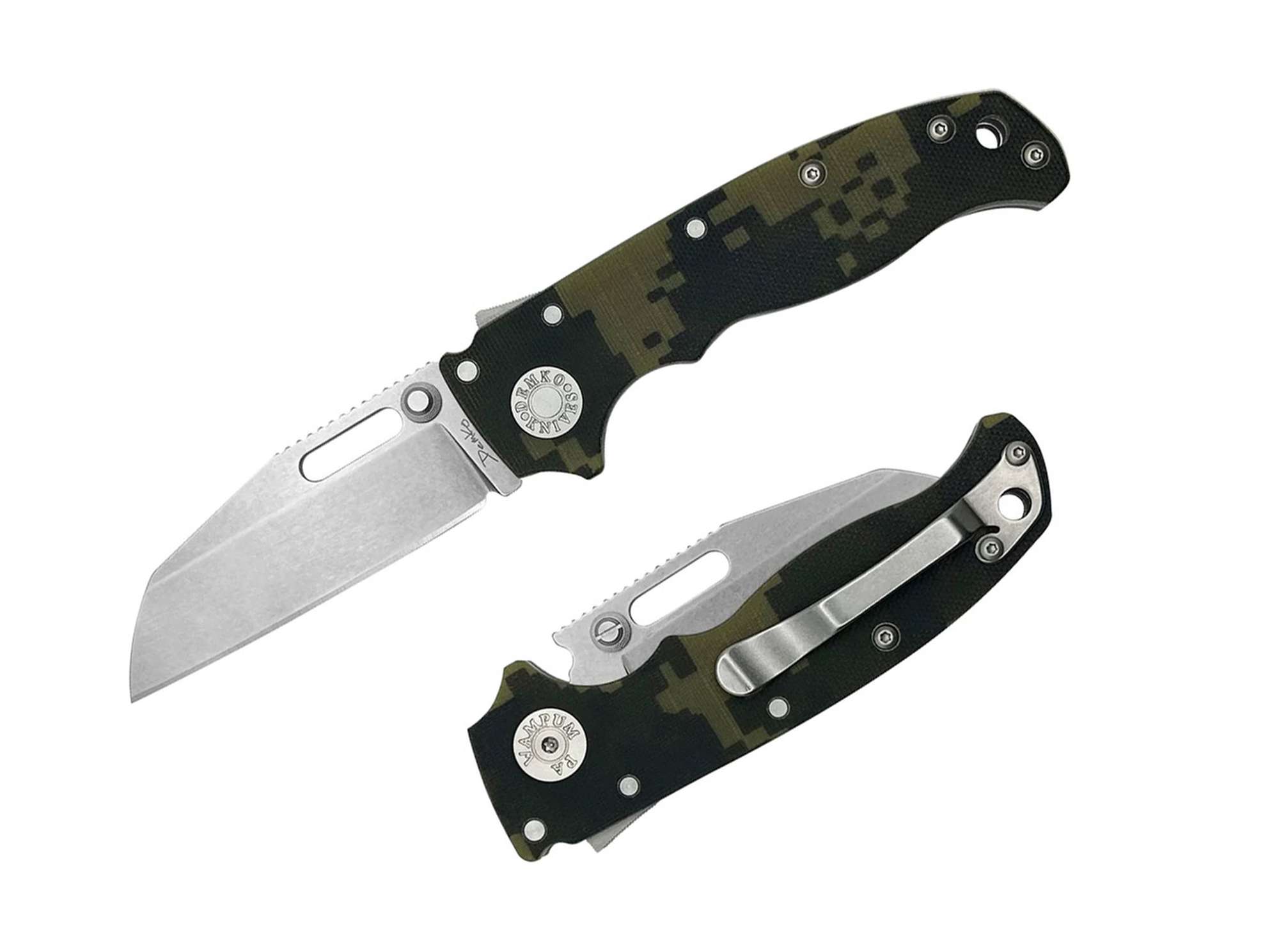 Briceag AD20.5 Shark Foot 3V G10 Digi Camo Demko Knives- Lama 3V, Blocaj Shark