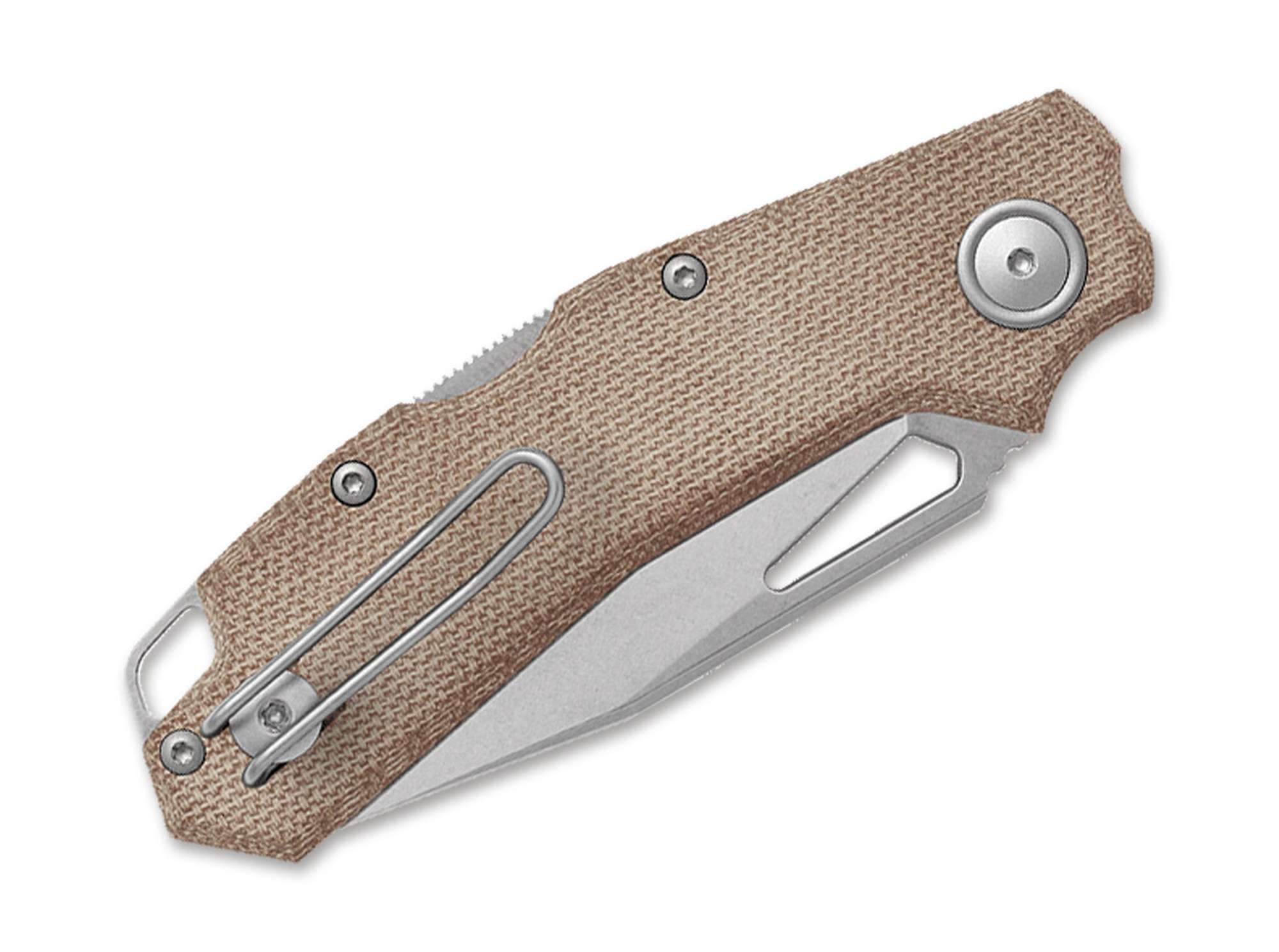 Briceag Alfa Micarta Natural Viper- Lama CPM MagnaCut, Maner Micarta