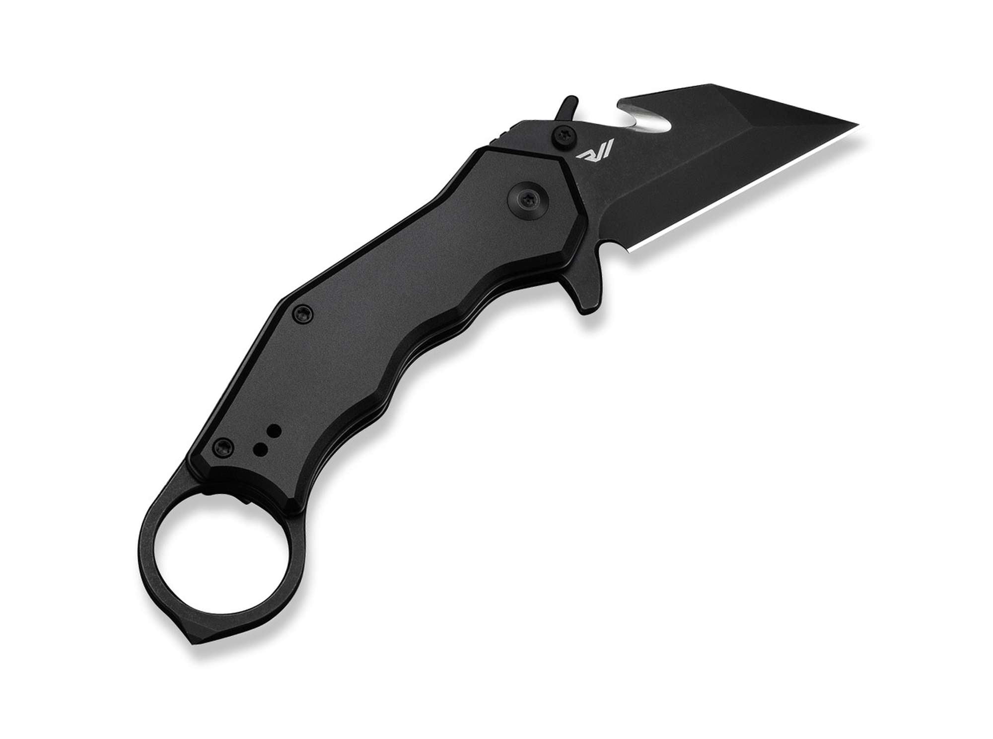 Briceag Amaroq Nitro-V Aluminum All Black CIVIVI- Otel Nitro-V, Spargator de Geam