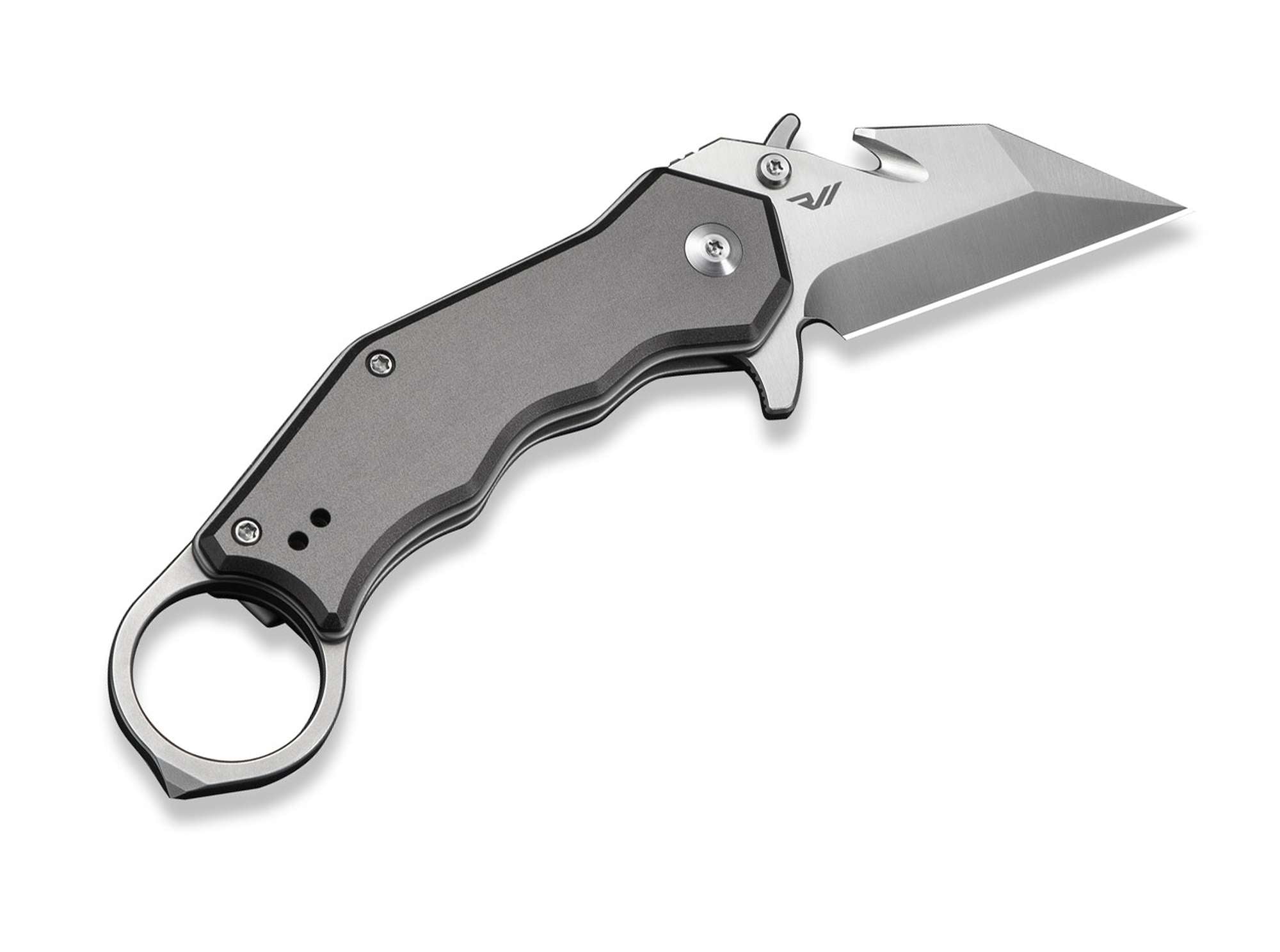 Briceag Amaroq Nitro-V Gray Aluminum CIVIVI- Cu Guthook, Inel Spargator de Geam
