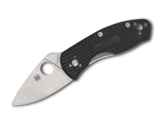 Briceag Ambitious Lightweight Black PlainEdge Spyderco- Maner FRN, Lama Robusta