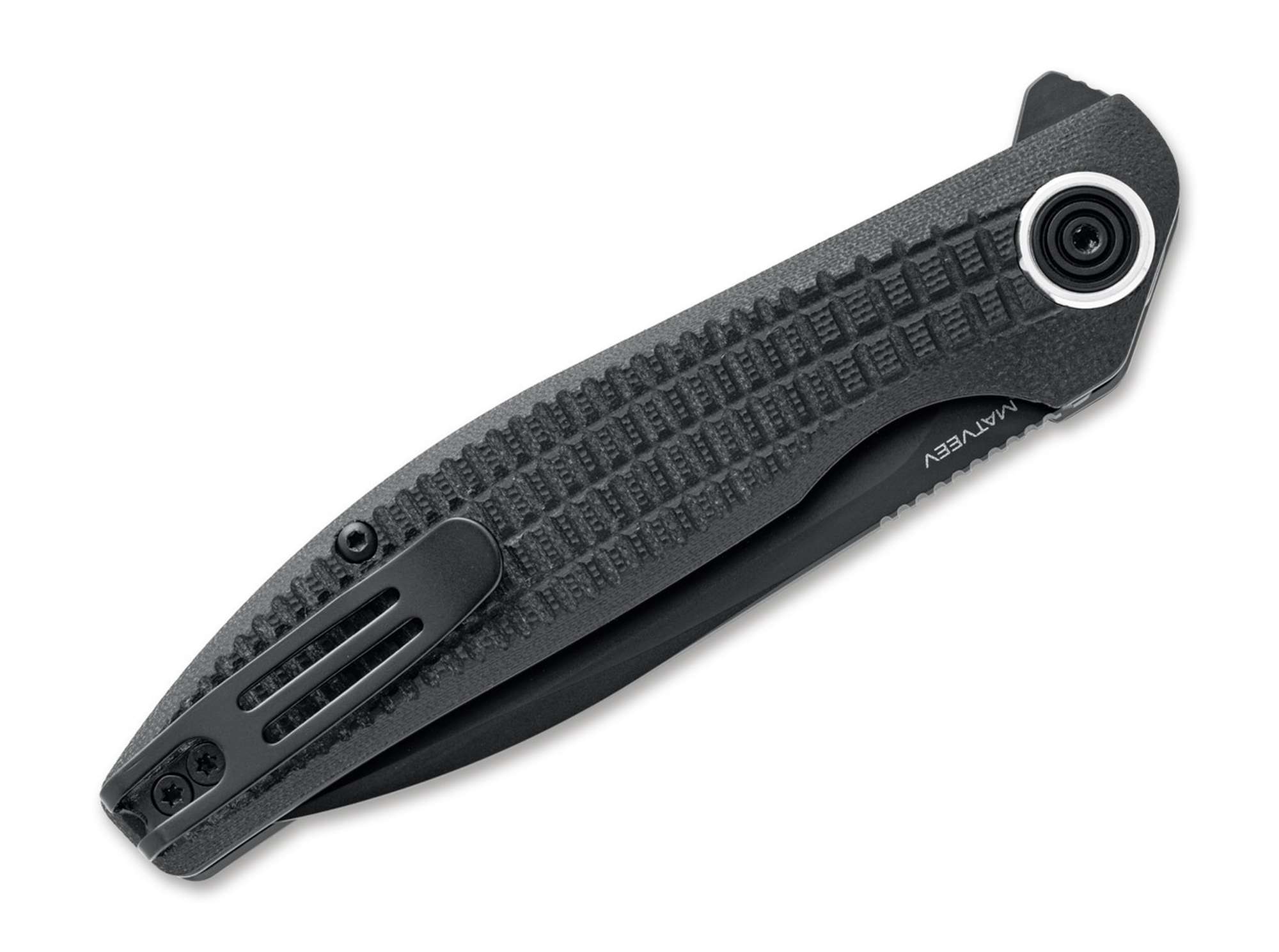 Briceag Artia G10 All Black BlackFox- Lama D2 Precisa, Maner G10 Ergonomic