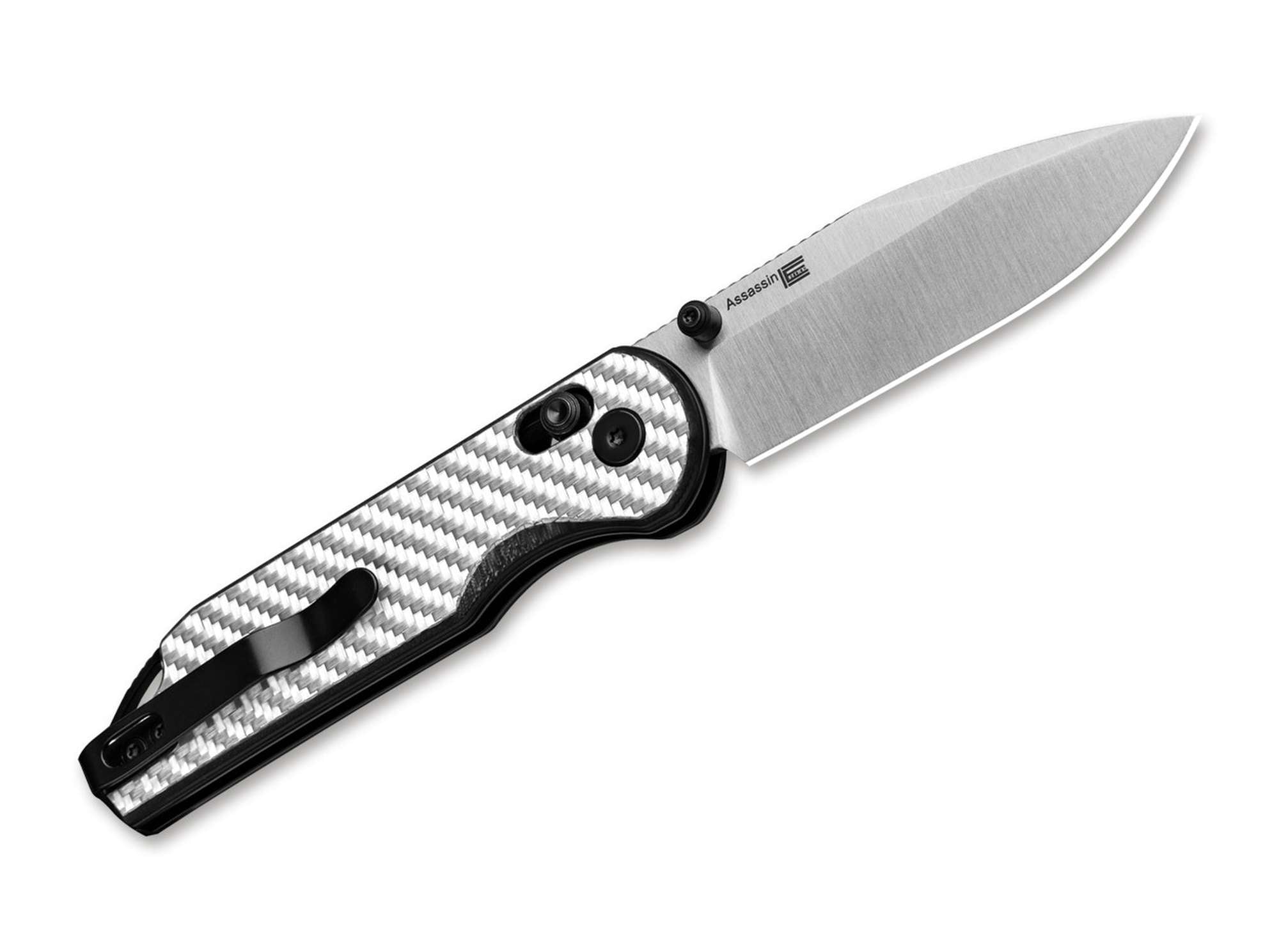Briceag Assassin Nitro-V G10 CF Silver & Black Kizer- Lama Nitro-V, Maner G10 CF
