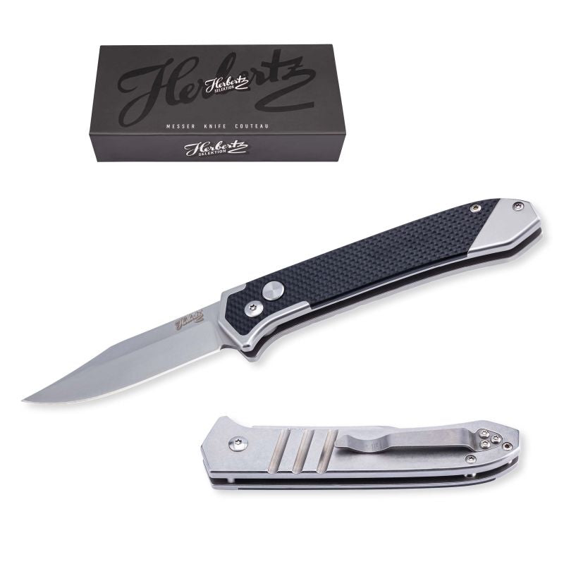 Briceag Automatikmesser Herbertz Selektion - Oțel 440A, Mâner G-10, Button Lock