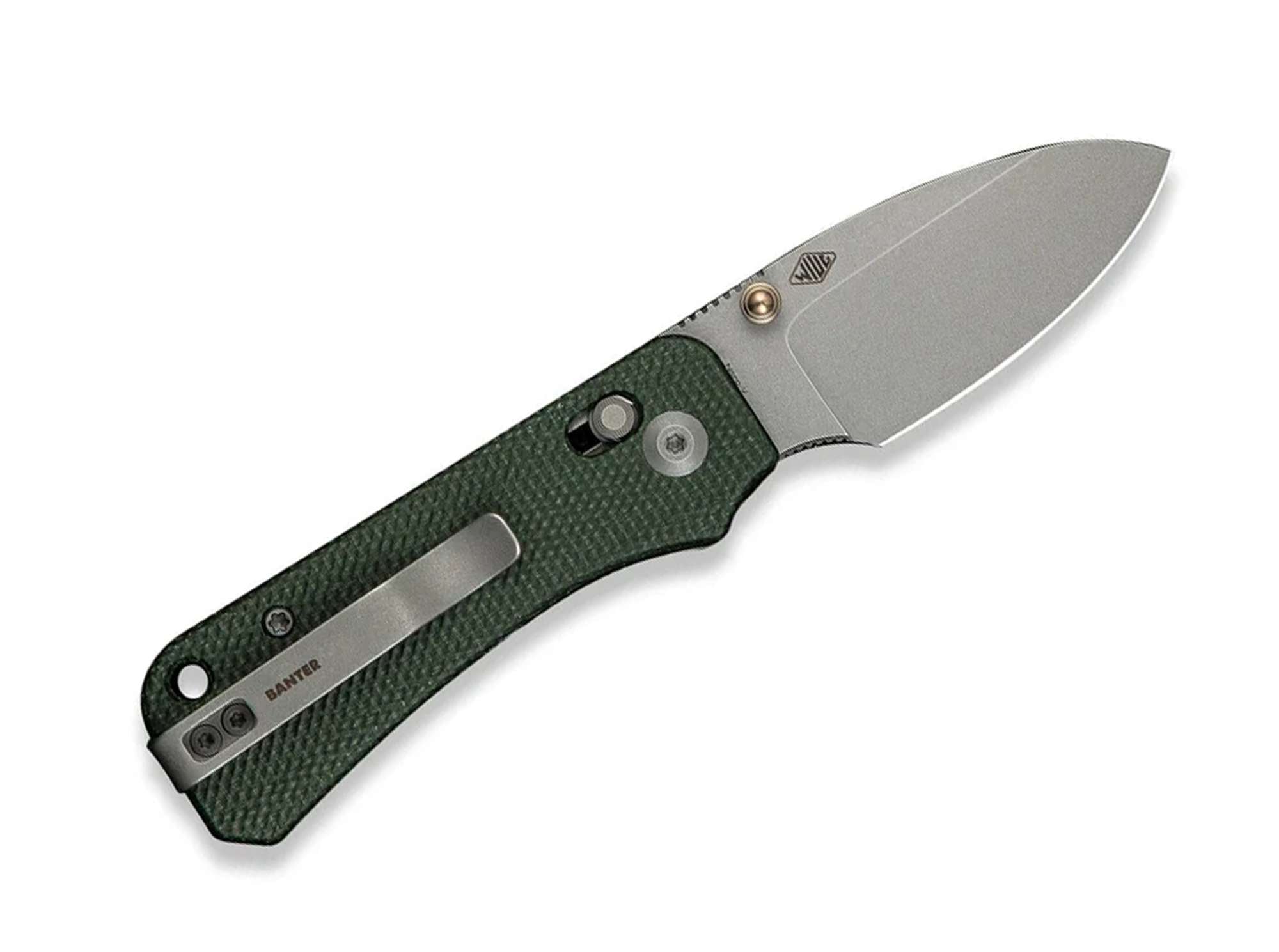 Briceag Baby Banter 2 Nitro-V Micarta Green CIVIVI- Lama Nitro-V, Maner Micarta Verde