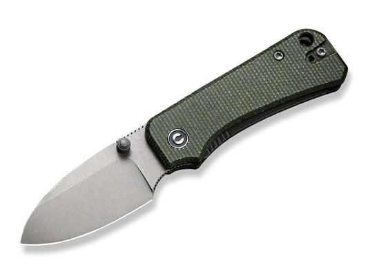 Briceag Baby Banter Micarta Dark Green CIVIVI- Lama Nitro-V, Maner Micarta