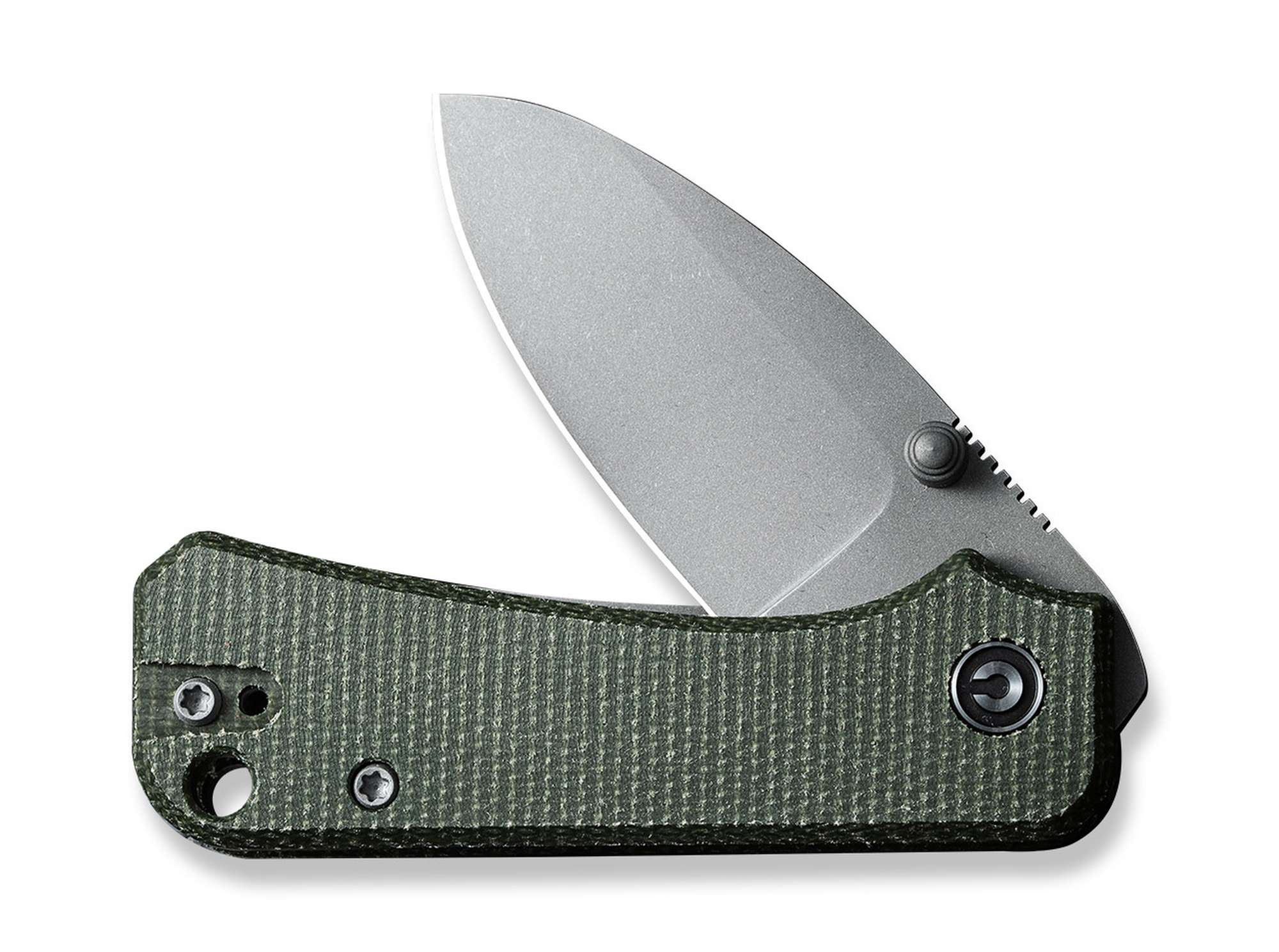 Briceag Baby Banter Micarta Dark Green CIVIVI- Lama Nitro-V, Maner Micarta