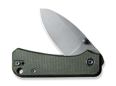 Briceag Baby Banter Micarta Dark Green CIVIVI- Lama Nitro-V, Maner Micarta