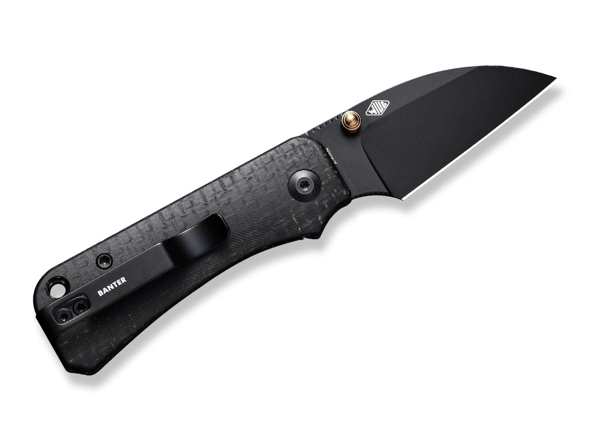 Briceag Baby Banter Wharncliffe Micarta All Black CIVIVI- Lama Wharncliffe, Maner Micarta Negru