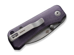 Briceag Baby Banter Wharncliffe Micarta Purple CIVIVI- Maner Micarta Mov, Lama Nitro-V