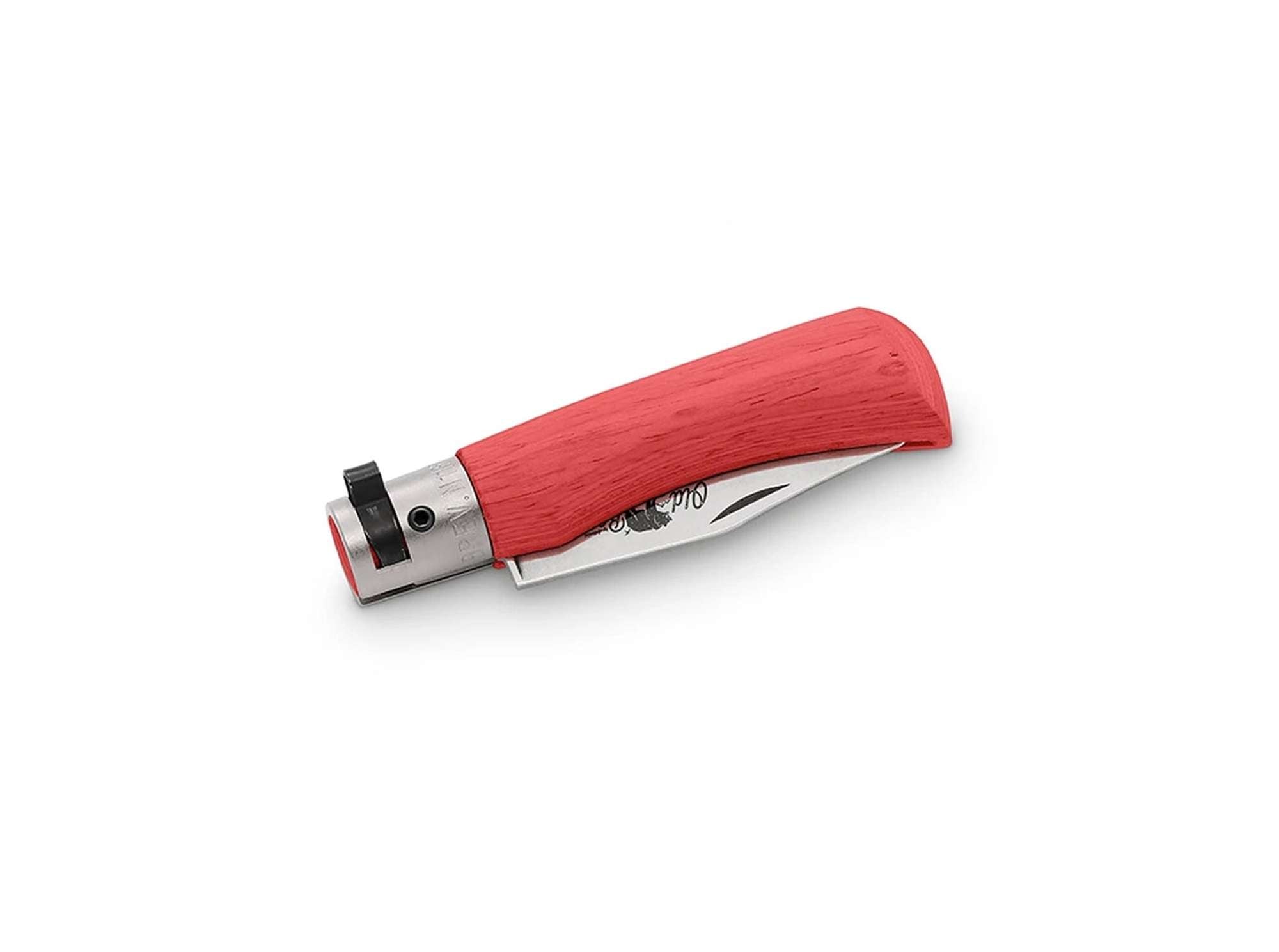 Briceag Baby XS Red Old Bear- Lama rotunjita, Maner rosu