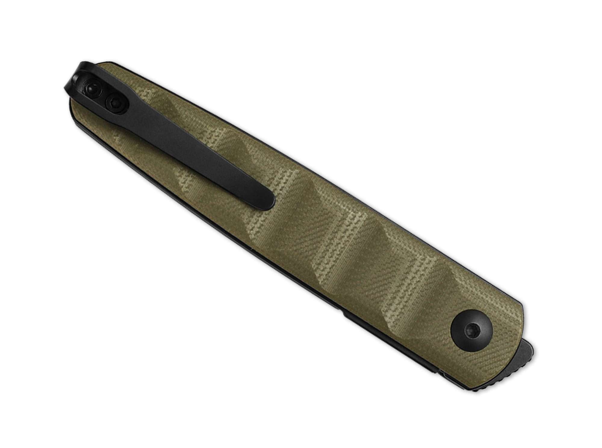 Briceag Bamboo Nitro-V Black PVD OD Green G10 Kizer- Design Slim, Utilizare EDC