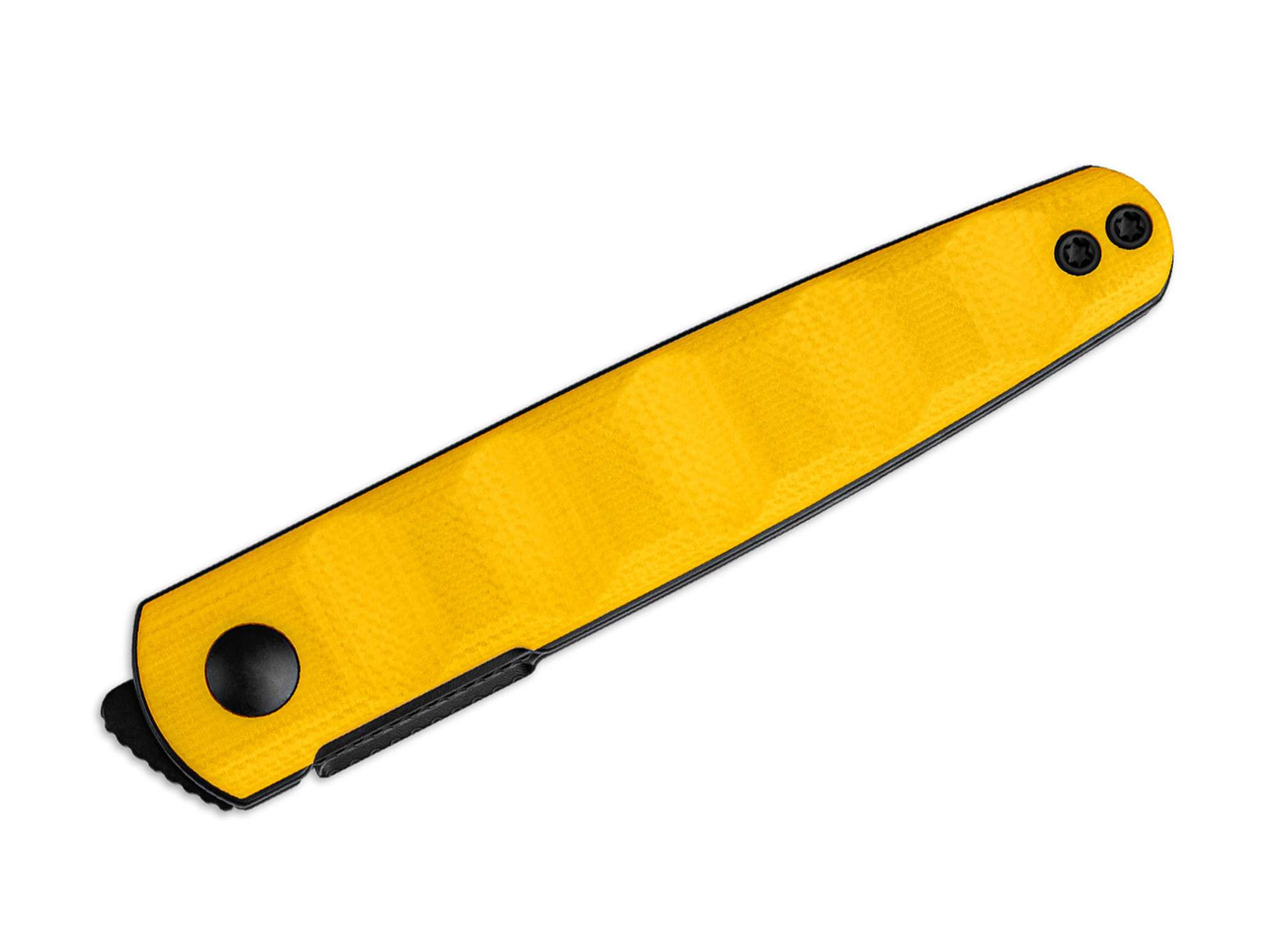 Briceag Bamboo Nitro-V Black PVD Yellow G10 Kizer- Subtire, Robust