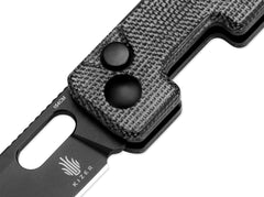 Briceag Banish Micarta All Black Kizer- Lama Sheepfoot, Mecanism Button Lock