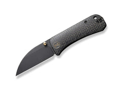 Briceag Banter Wharncliffe Burlap Micarta All Black WE Knife- Lama Wharncliffe, Design Negru