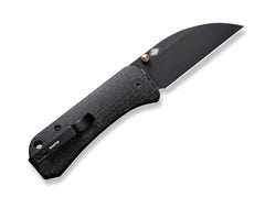 Briceag Banter Wharncliffe Burlap Micarta All Black WE Knife- Lama Wharncliffe, Design Negru