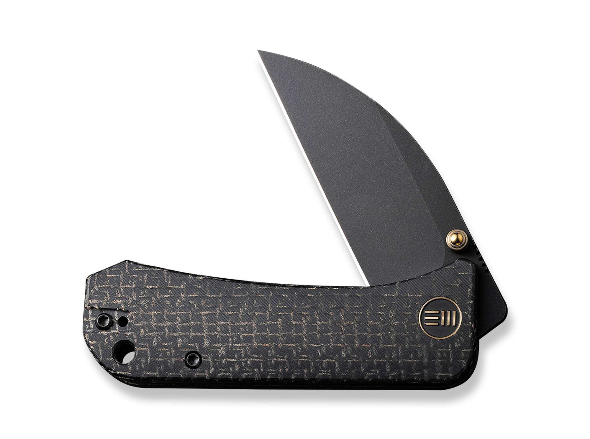 Briceag Banter Wharncliffe Burlap Micarta All Black WE Knife- Lama Wharncliffe, Design Negru