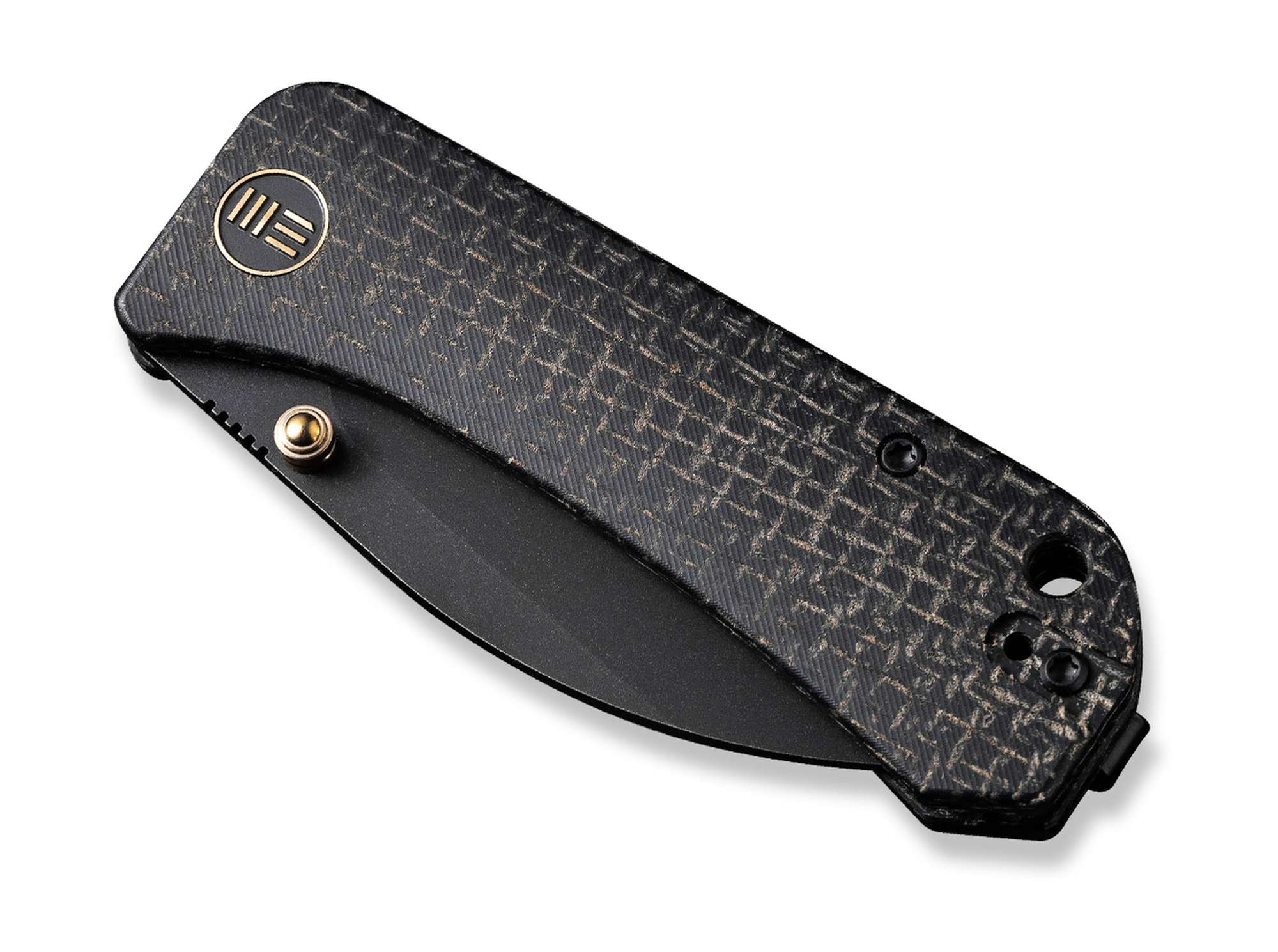 Briceag Banter Wharncliffe Burlap Micarta All Black WE Knife- Lama Wharncliffe, Design Negru