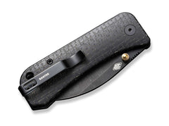 Briceag Banter Wharncliffe Burlap Micarta All Black WE Knife- Lama Wharncliffe, Design Negru