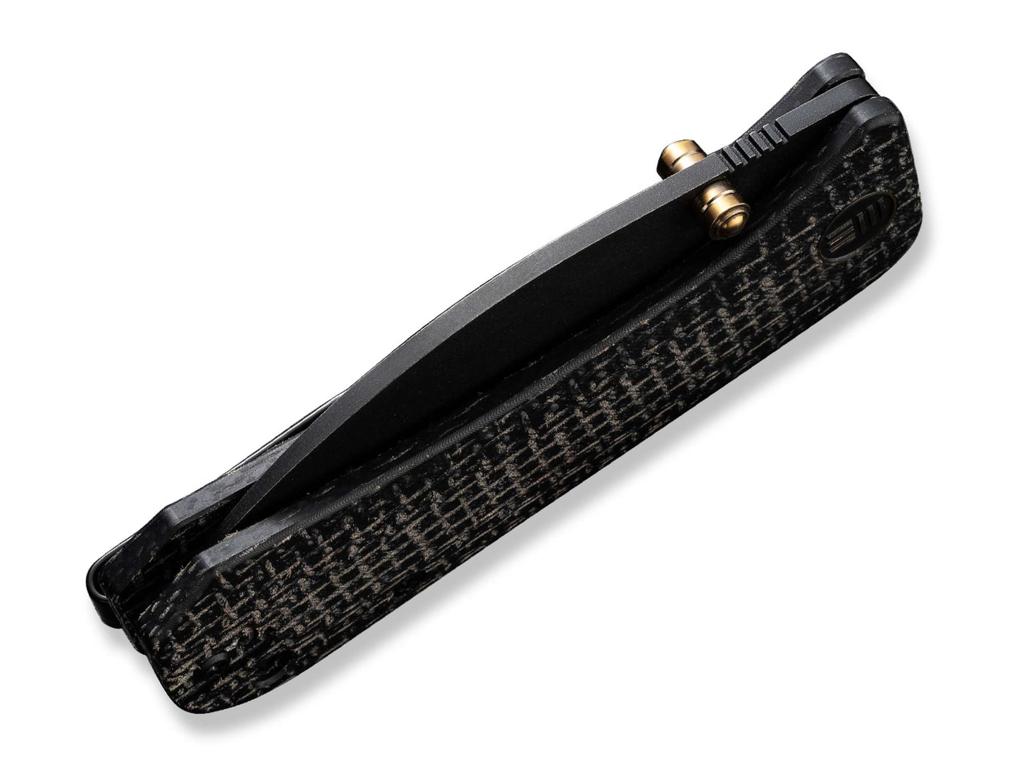 Briceag Banter Wharncliffe Burlap Micarta All Black WE Knife- Lama Wharncliffe, Design Negru