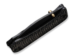 Briceag Banter Wharncliffe Burlap Micarta All Black WE Knife- Lama Wharncliffe, Design Negru