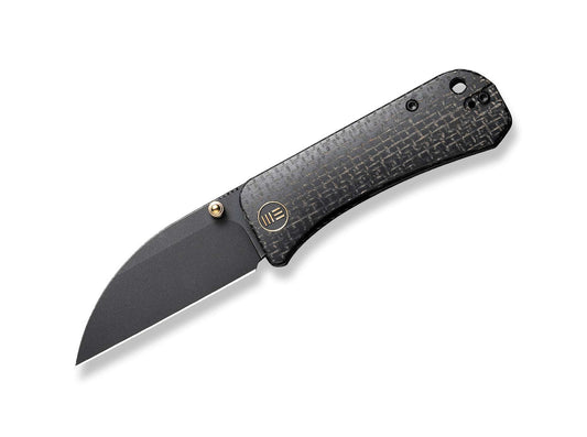 Briceag Banter Wharncliffe Burlap Micarta All Black WE Knife- Lama Wharncliffe, Design Negru
