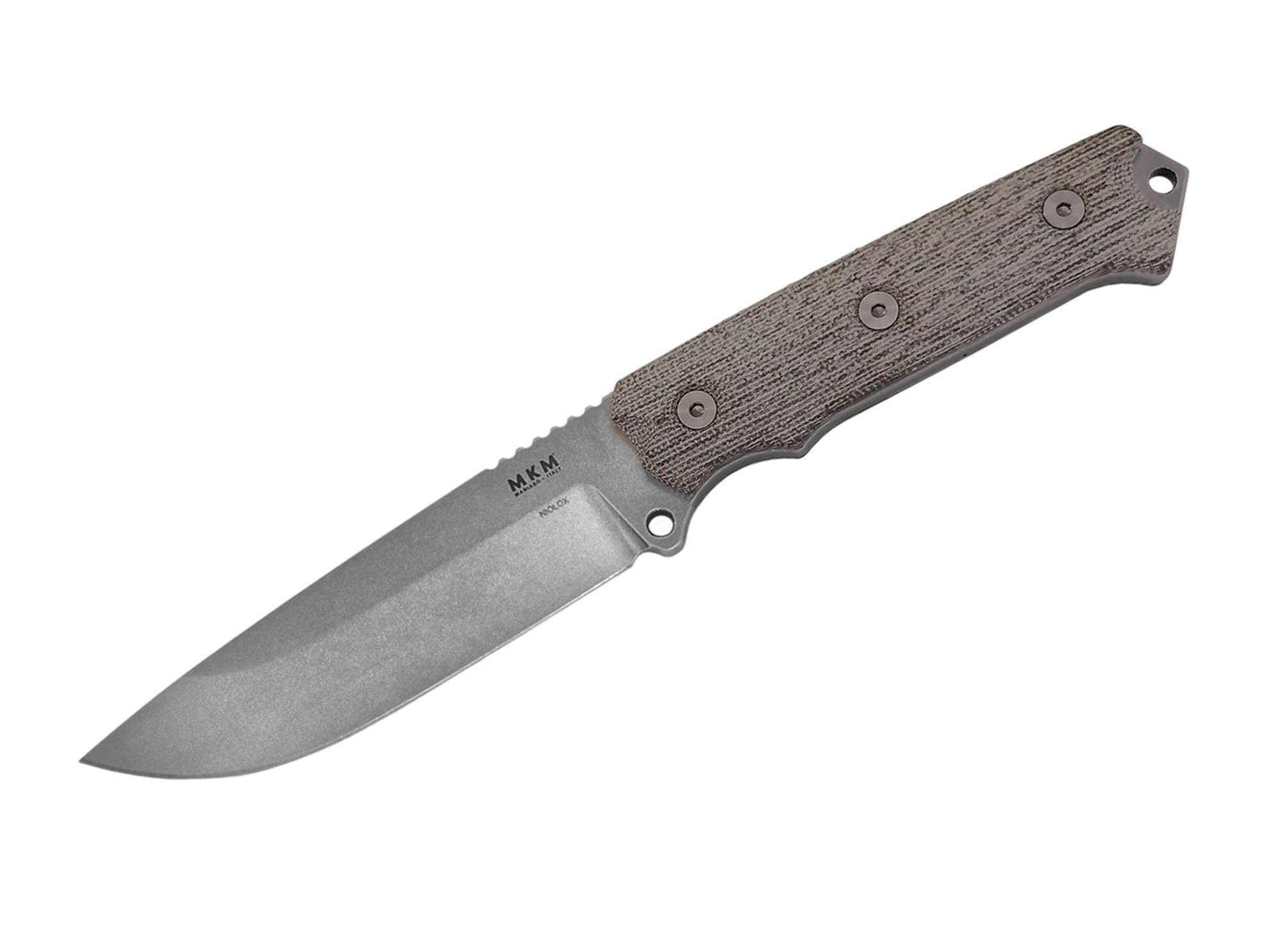 Briceag Base Camp Niolox Green Canvas Micarta MKM- Constructie Full-Tang, Lama Niolox