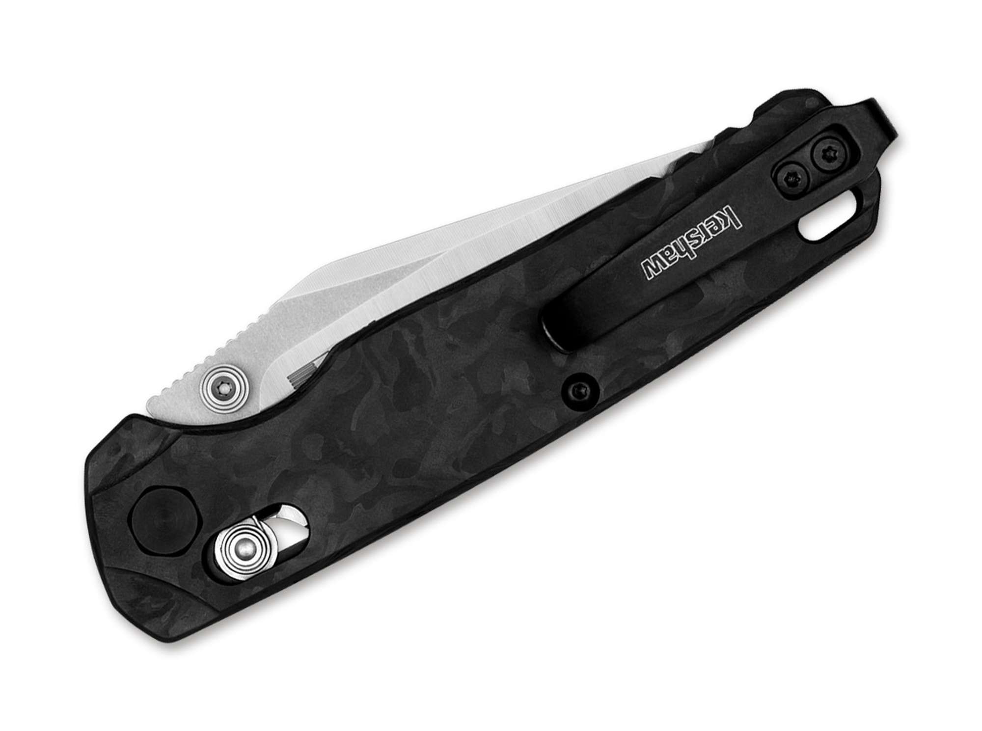 Briceag Bel Air Clip Point CF Kershaw- Lama MagnaCut, Maner Fibra Carbon