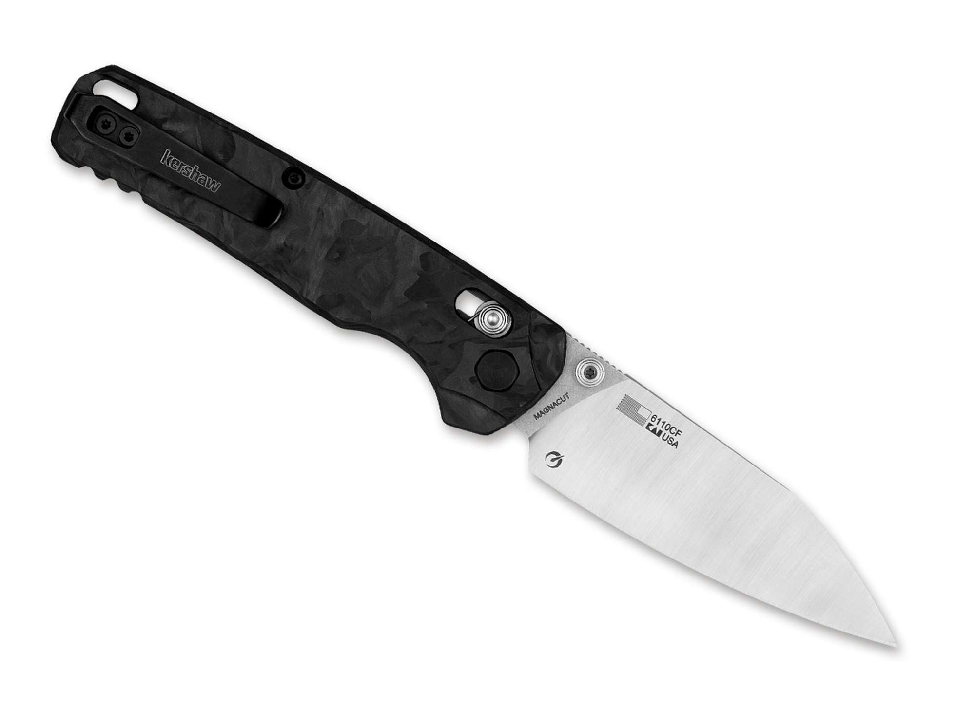 Briceag Bel Air XL Black CF MagnaCut 2TN Kershaw- Otel MagnaCut, Maner Fibra Carbon