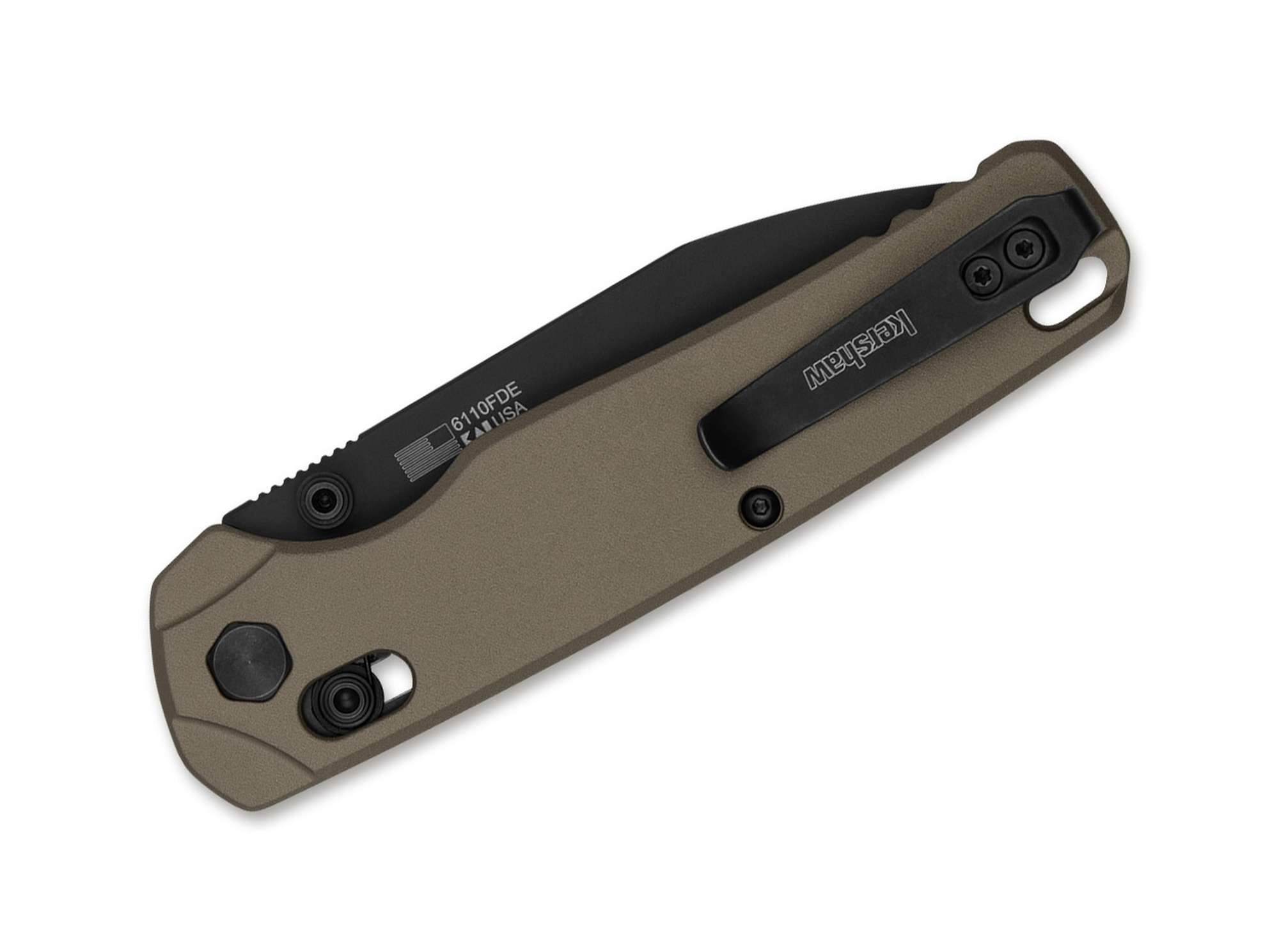 Briceag Bel Air XL Flat Dark Earth Aluminum M4 BLK Kershaw- Otel CPM M4, Mecanism DuraLock