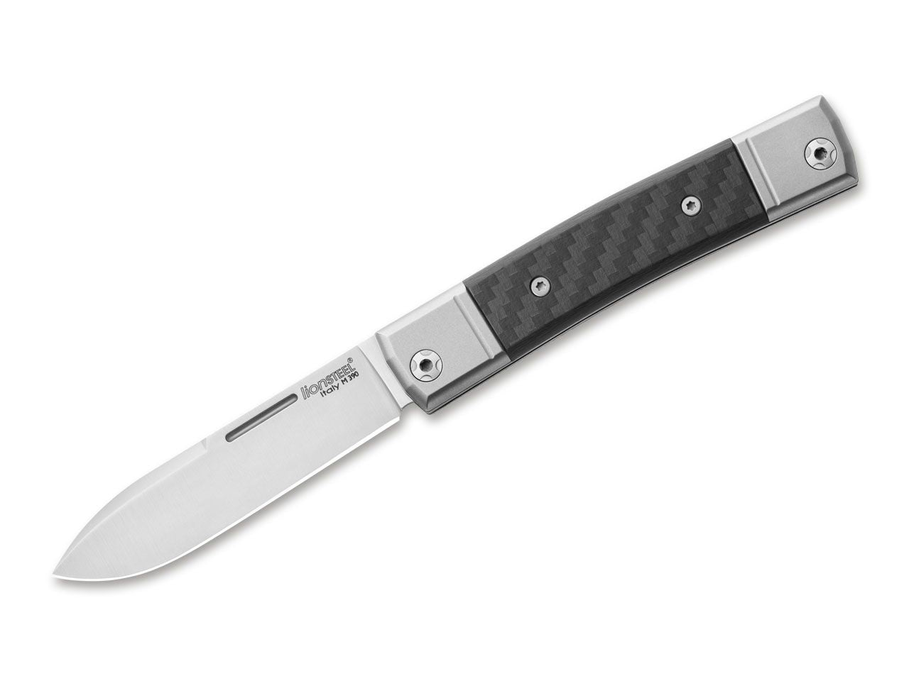 Briceag BestMan I Drop CF LionSteel- Lama M390, Maner Fibra Carbon
