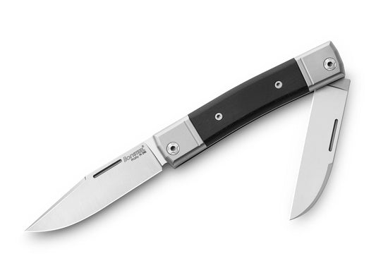 Briceag BestMan II Ebony LionSteel- Lama Dubla, Maner Abanos