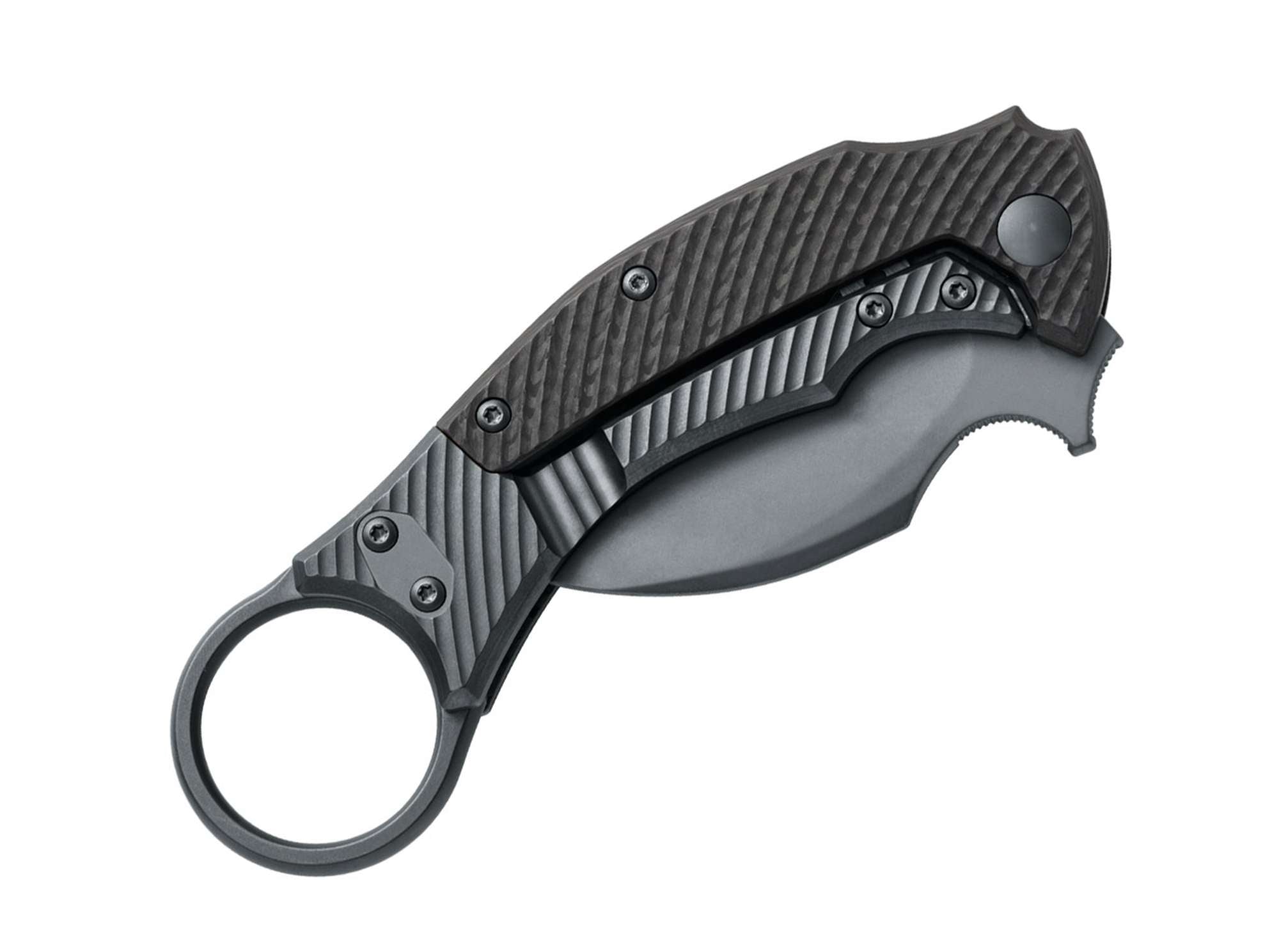 Briceag Blackbird Titanium Black Fox Knives- Lama Hawkbill ELMAX, Maner Fibra Carbon
