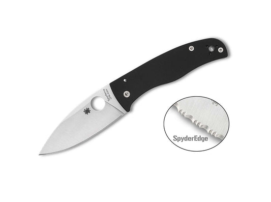 Briceag Bodacious G10 Black SpyderEdge Spyderco- Oțel CPM S30V, Mecanism Compression Lock