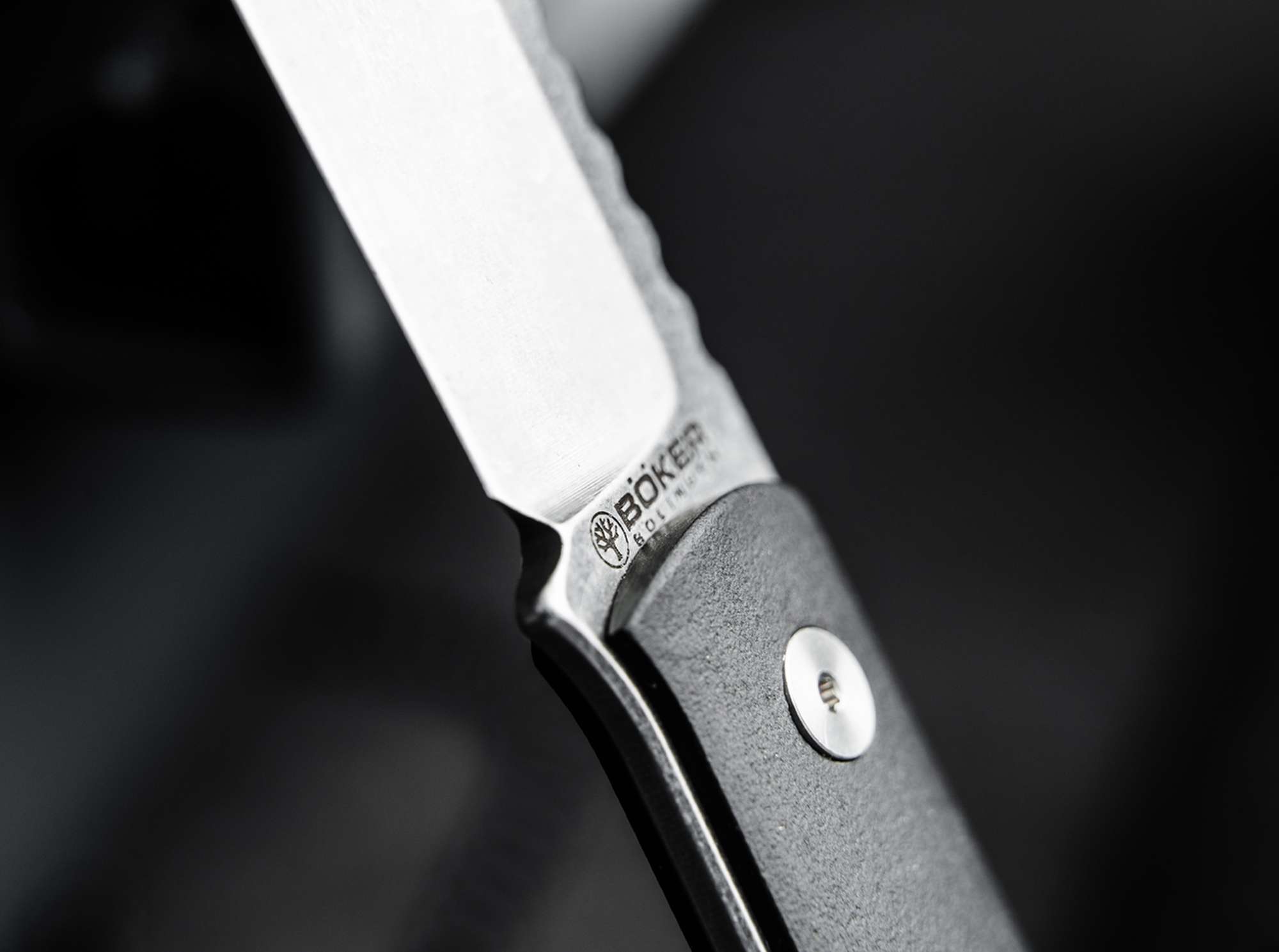 Briceag Böker BFF Packlite Black Richlite Böker- Design Minimalist, Lama MagnaCut