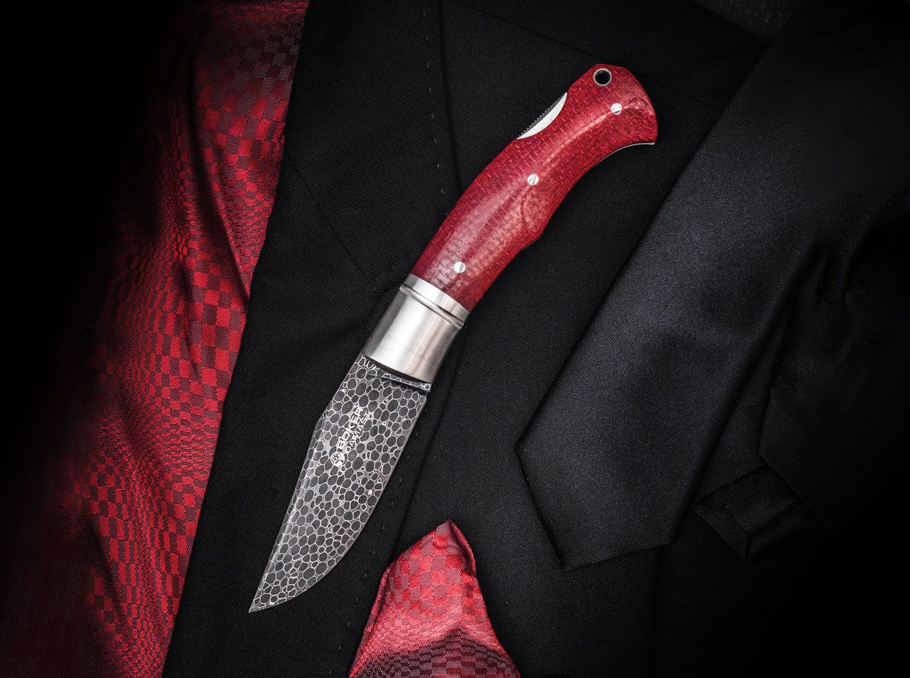 Briceag Böker Boxer Damast Heinr. Böker Baumwerk GmbH- Damasc, Micarta