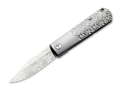 Briceag Böker BRLW Meteorite Damast Platinum Edition- Lama Damasc Meteorit, Acoperire Platină