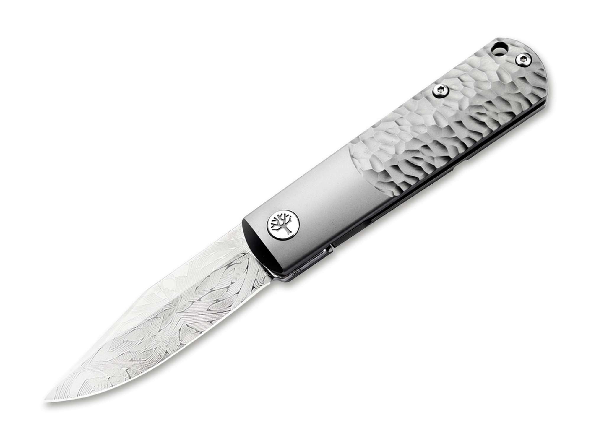 Briceag Böker BRLW Meteorite Damast Platinum Edition- Lama Damasc Meteorit, Acoperire Platină