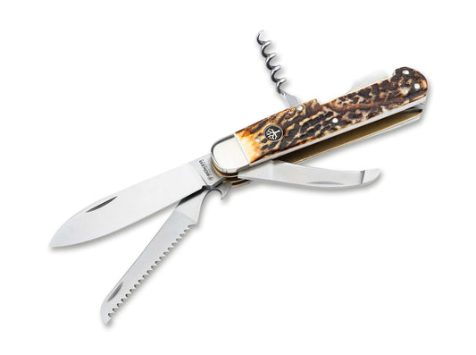 Briceag Böker Hunters Knife Quadro CPM Heinr. Böker Baumwerk GmbH- Maner Stag, Lama CPM