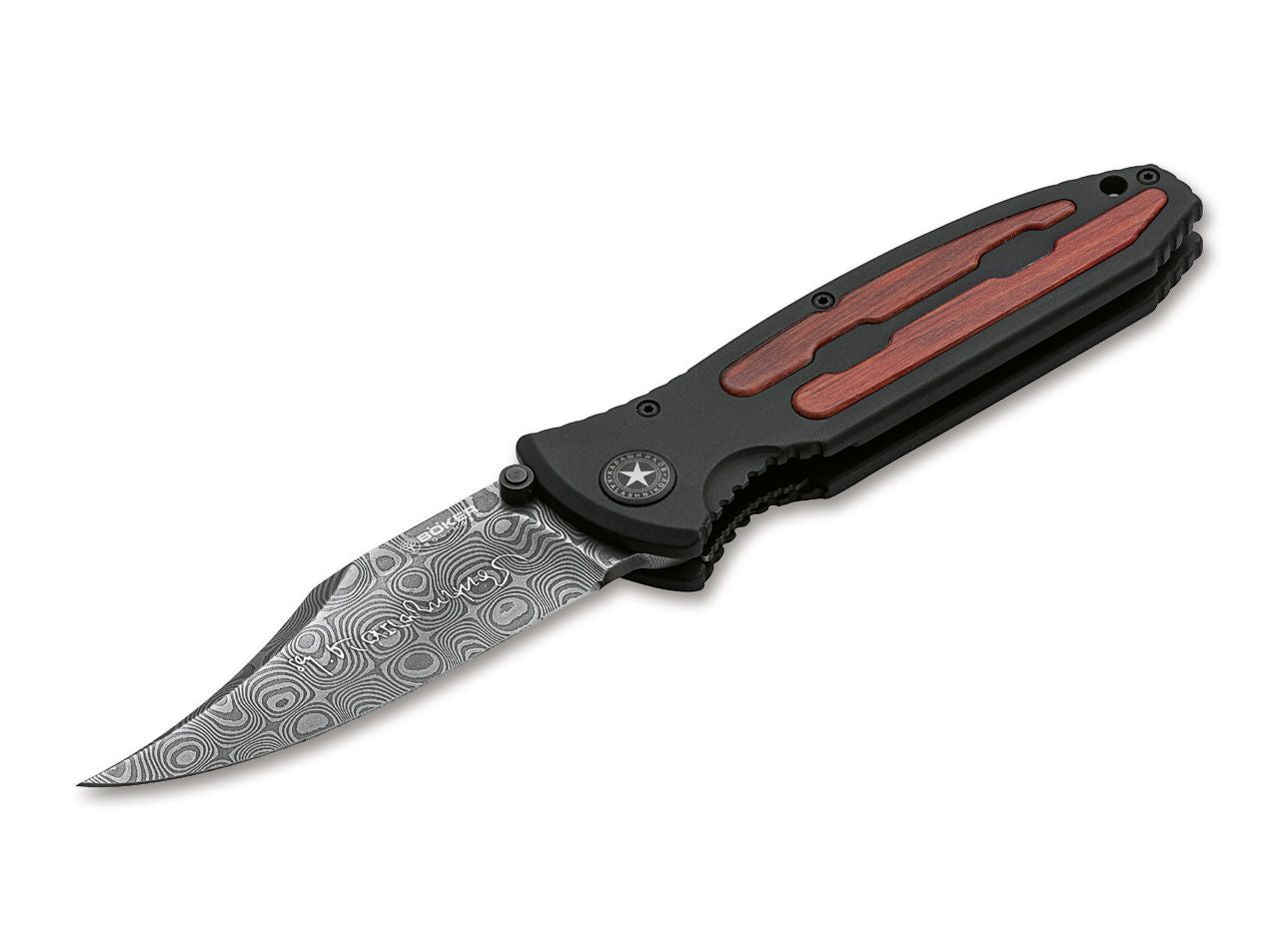 Briceag Böker Kalashnikov Bayonet Damascus- Lamă Damasc, Mânere Lemn Corn