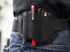 Briceag Böker Leather Holster ED-Three Black Böker- Piele Nubuc, Capacitate 3 Obiecte