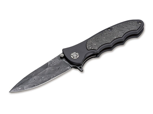 Briceag Böker Leopard-Damast III Collection Böker- Lamă Damasc, Ediție Colecție