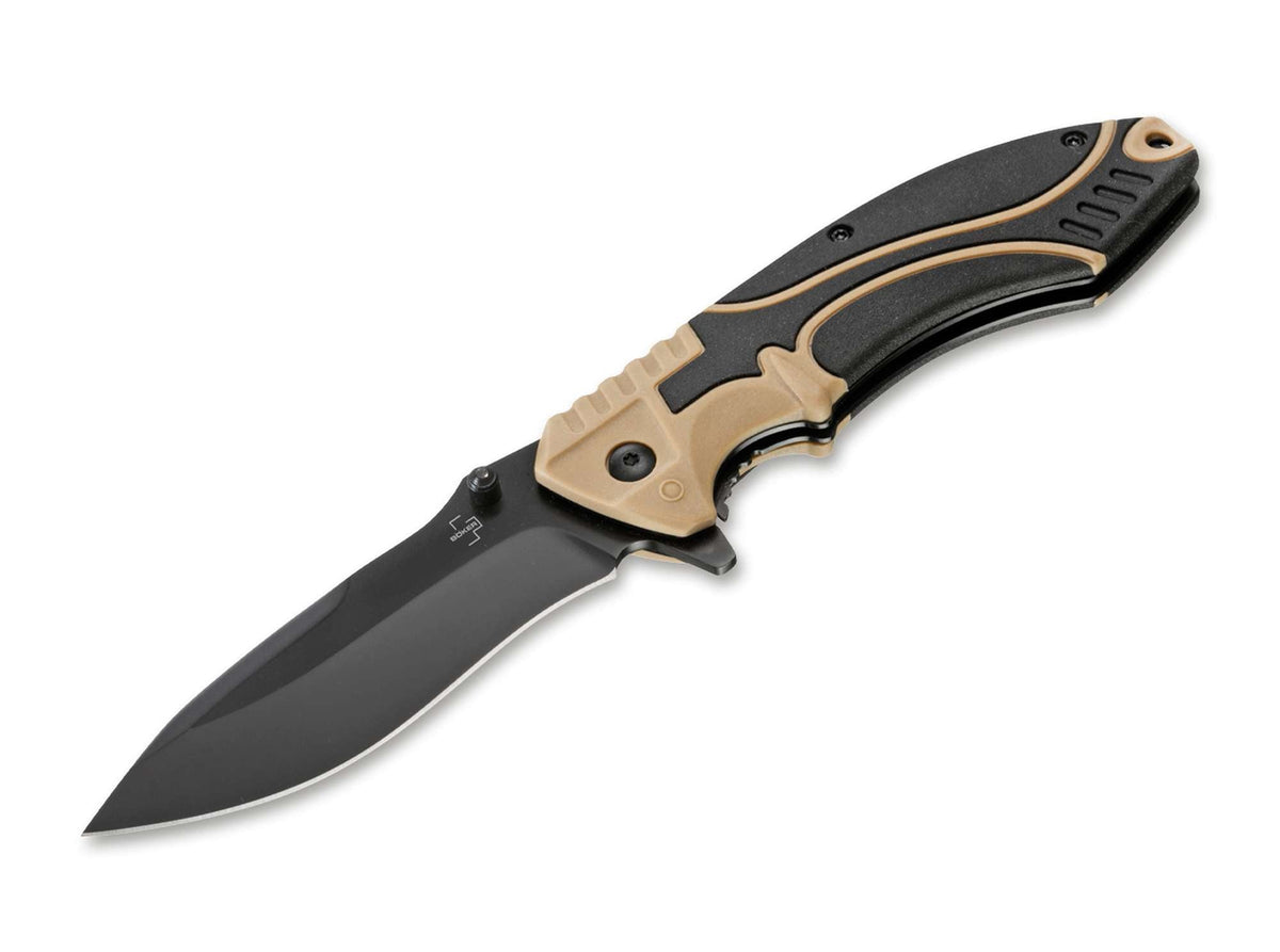 Briceag Böker Plus Advance Desert Pro – Cuțit Tactic EDC D2 pentru Outdoor