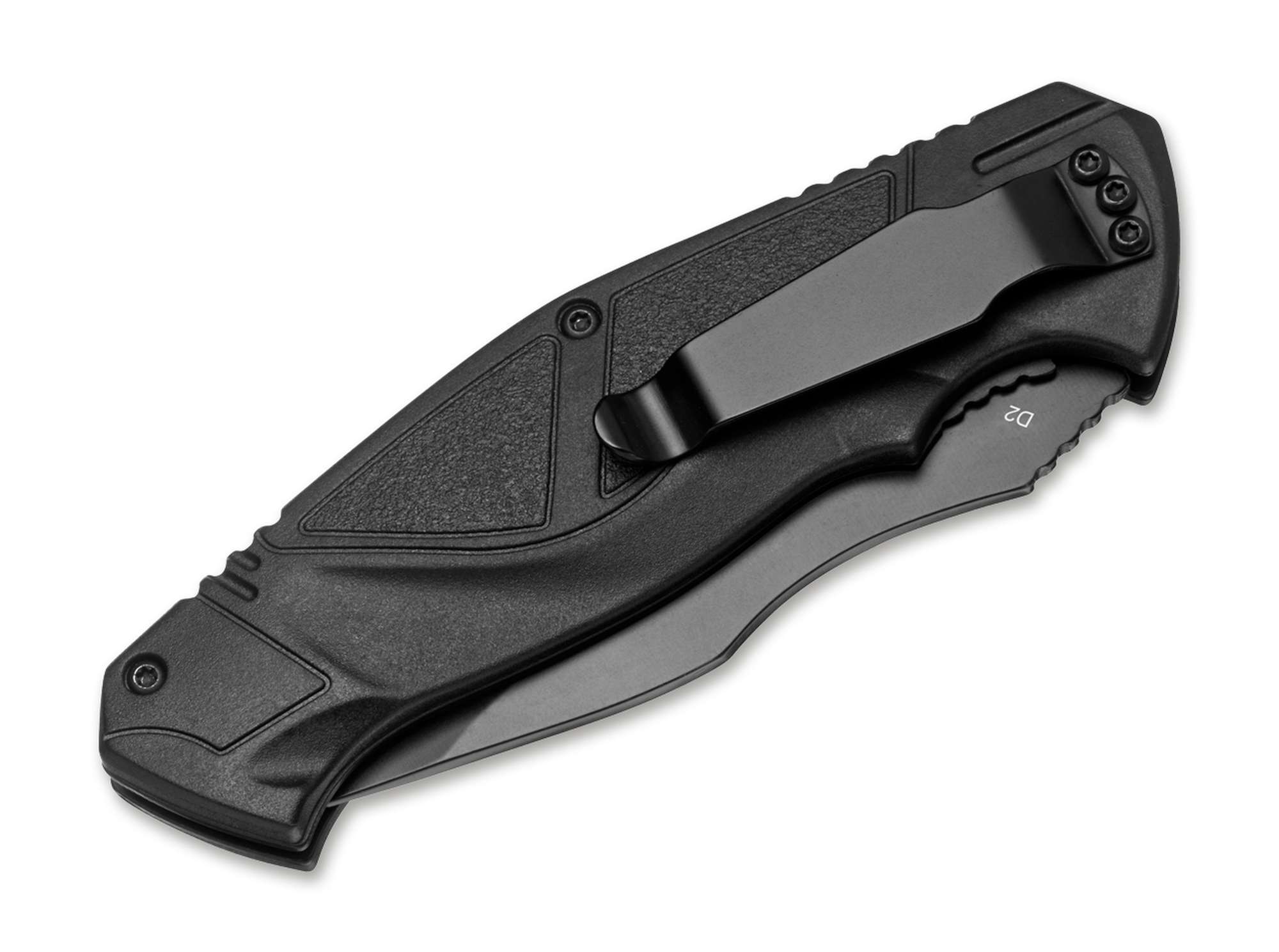 Briceag Böker Plus All Black Pro 42 – Cuțit Tactic EDC D2 Discret și Fiabil